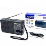 Wholesale Portable Strap AM FM Radio Portable Bluetooth Speaker With Flashlight Solar Panel Charge NS-8088 for Universal Cell Phone And Bluetooth Device (Black)