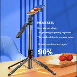 Wholesale Professional Heavy Duty 86 inches Selfie Stick and Extendable Quadpod Phone Stand with 360° Swivel and 2 Wireless Remote Controls for Universal Cell Phones (Black)