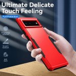 Wholesale Heavy Duty Strong Armor Hybrid Trailblazer Case Cover for Google Pixel 6 (Red)