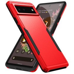 Heavy Duty Strong Armor Hybrid Trailblazer Case Cover for Google Pixel 6 (Red)