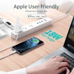 Wholesale MFI iOS iPhone Lightning 2in1 Choetech House Charger 18W PD QC Adapter with MFI USB-C to Lightning Cable for iPhone Device (White)