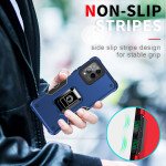 Wholesale Heavy Duty Strong Shockproof Magnetic Plate Ring Stand Hybrid Grip Case Cover for T-Mobile Revvl 6 Pro 5G (Blue)