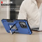 Wholesale Heavy Duty Strong Shockproof Magnetic Plate Ring Stand Hybrid Grip Case Cover for T-Mobile Revvl 6 Pro 5G (Blue)