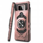 Wholesale Rotating Cube Ring Holder Kickstand Magnetic Car Mount Plate Armor Case for Cricket Ovation 2 / AT&T Maestro Max (Rose Gold)