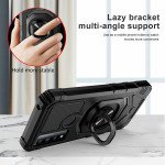 Wholesale Double Layer Tech Armor Rotating Cube Ring Holder Kickstand Magnetic Car Mount Plate Armor Case for TCL 30 XE 5G (Black)