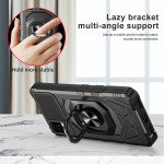 Wholesale Double Layer Tech Armor Rotating Cube Ring Holder Kickstand Magnetic Car Mount Plate Armor Case for TCL 30 Z (Navy Blue)