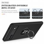 Wholesale Dual Layer Armor Hybrid Stand Ring Case for Google Pixel 6a (Rose Gold)