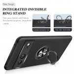 Wholesale Dual Layer Armor Hybrid Stand Ring Case for Google Pixel 7 (Red)