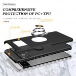 Wholesale Dual Layer Armor Hybrid Stand Ring Case for Google Pixel 7 (Black)