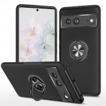 Dual Layer Armor Hybrid Stand Ring Case for Google Pixel 7 (Black)