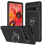 Dual Layer Armor Hybrid Stand Ring Case for Google Pixel 7 Pro (Black)
