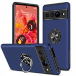 Wholesale Dual Layer Armor Hybrid Stand Ring Case for Google Pixel 7 Pro (Navy Blue)