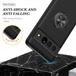 Wholesale Dual Layer Armor Hybrid Stand Ring Case for Google Pixel 7 Pro (Black)