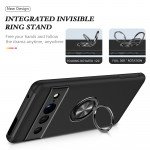 Wholesale Dual Layer Armor Hybrid Stand Ring Case for Google Pixel 7 Pro (Black)