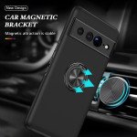 Wholesale Dual Layer Armor Hybrid Stand Ring Case for Google Pixel 7 Pro (Black)