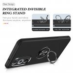 Wholesale Dual Layer Armor Hybrid Stand Ring Case for Motorola Edge Plus 2022 (Black)