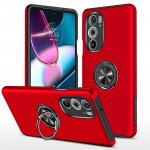 Dual Layer Armor Hybrid Stand Ring Case for Motorola Edge Plus 2022 (Red)