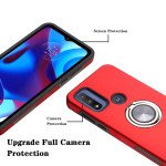 Wholesale Dual Layer Armor Hybrid Stand Ring Case for Motorola Moto G Play 2023 / Moto G Power 2022 / Moto G Pure (Red)