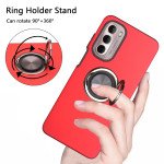 Wholesale Dual Layer Armor Hybrid Stand Ring Case for Motorola Moto G Stylus 4G 2022 (Red)