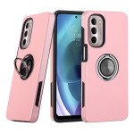 Wholesale Dual Layer Armor Hybrid Stand Ring Case for Motorola Moto G Stylus 4G 2022 (Rose Gold)