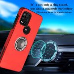 Wholesale Dual Layer Armor Hybrid Stand Ring Case for Motorola Moto G Stylus 5G 2021 (Red)