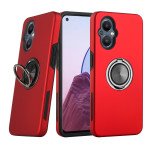 Wholesale Dual Layer Armor Hybrid Stand Ring Case for OnePlus Nord N20 5G (T-Mobile) (Red)