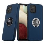 Wholesale Dual Layer Armor Hybrid Stand Ring Case for Samsung Galaxy A03 (Navy Blue)