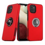Wholesale Dual Layer Armor Hybrid Stand Ring Case for Samsung Galaxy A03 (Red)