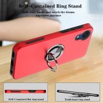 Wholesale Dual Layer Armor Hybrid Stand Ring Case for Samsung A03 Core (Red)