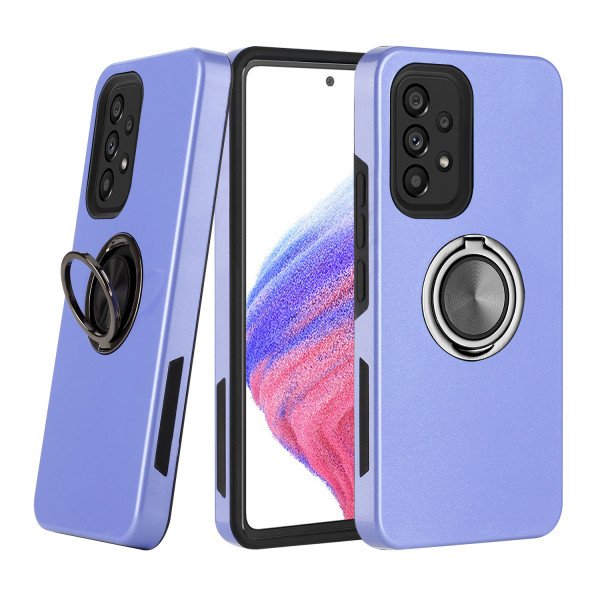 Wholesale Dual Layer Armor Hybrid Stand Ring Case for Samsung Galaxy A53 5G (Purple)
