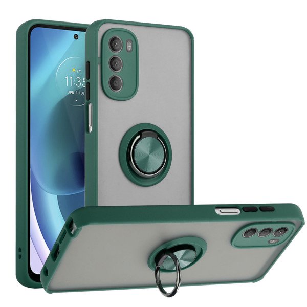 Wholesale Tuff Slim Armor Hybrid Ring Stand Case for Motorola G Stylus 5G 2022, Motorola G Stylus 4G 2022 (Green)