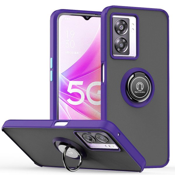 Wholesale Tuff Slim Armor Hybrid Ring Stand Case for OnePlus Nord N300 5G (Purple)