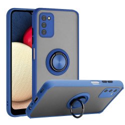 Tuff Slim Armor Hybrid Ring Stand Case for Samsung Galaxy A03s (International) (Navy Blue)