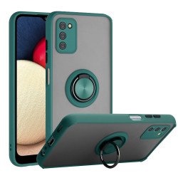 Tuff Slim Armor Hybrid Ring Stand Case for Samsung Galaxy A03s (International) (Green)