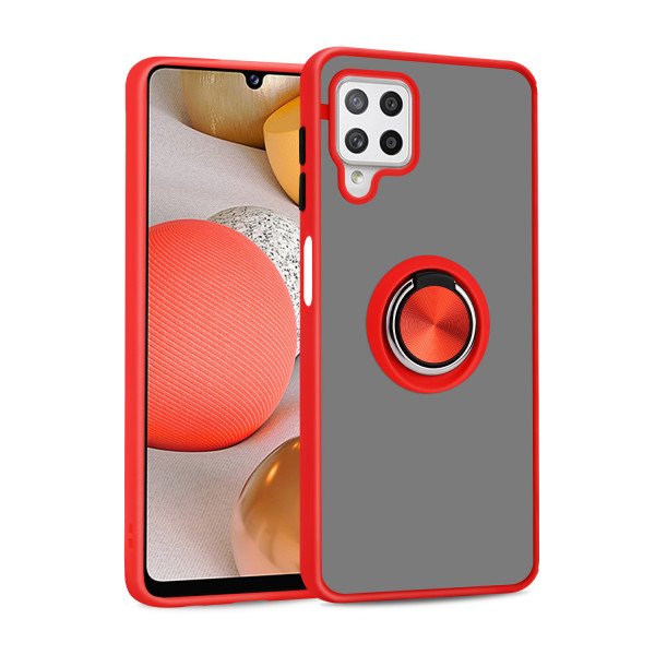 Wholesale Tuff Slim Armor Hybrid Ring Stand Case for Samsung Galaxy A22 4G (Red)