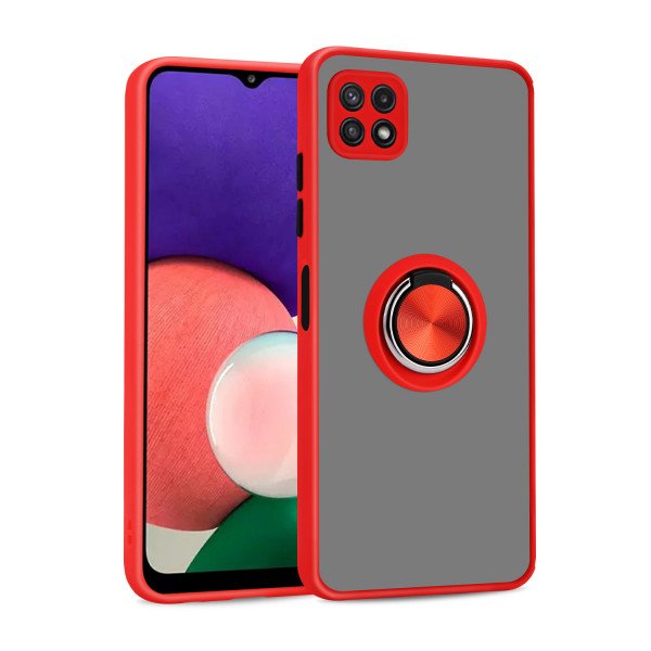 Wholesale Tuff Slim Armor Hybrid Ring Stand Case for Samsung Galaxy A22 5G  / Boost Mobile Celero 5G (Red)