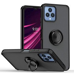 Tuff Slim Armor Hybrid Ring Stand Case for T-Mobile Revvl 6 5G / Boost Mobile Celero 5G 2023 (Black)