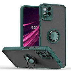 Tuff Slim Armor Hybrid Ring Stand Case for T-Mobile Revvl 6 Pro 5G (Green)