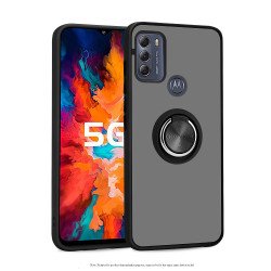 Tuff Slim Armor Hybrid Ring Stand Case for Motorola Edge 2021 (Black)