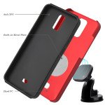 Wholesale Glossy Dual Layer Armor Defender Hybrid Protective Case Cover for BLU View 3 (Red)
