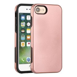 Glossy Dual Layer Armor Defender Hybrid Protective Case Cover for Apple iPhone 8 / 7 / SE (2020) (Rose Gold)
