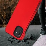 Wholesale Glossy Dual Layer Armor Defender Hybrid Protective Case Cover for Samsung Galaxy A03 (Red)