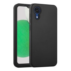 Glossy Dual Layer Armor Defender Hybrid Protective Case Cover for Samsung Galaxy A03 Core (Black) Glossy Dual Layer Armor Defender Hybrid Protective Case Cover for Samsung Galaxy A03 Core (Black)