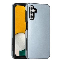 Glossy Dual Layer Armor Defender Hybrid Protective Case Cover for Samsung Galaxy A13 5G (Gray)