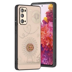 Diamond Jewel Armor Stress Relieve Spinning Wheel Protection Case for Samsung Galaxy S20 FE 5G (Rose Gold)