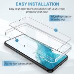 Wholesale 3D Tempered Glass Full Screen Protector with Working Adhesive In Screen Finger Scanner for Samsung Galaxy S22 Plus (Clear)