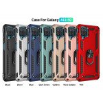 Wholesale Tech Armor Ring Stand Grip Case with Metal Plate for Samsung Galaxy A12 (Black)