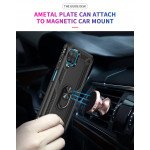 Wholesale Tech Armor Ring Stand Grip Case with Metal Plate for Samsung Galaxy A12 (Black)