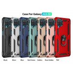 Wholesale Tech Armor Ring Stand Grip Case with Metal Plate for Samsung Galaxy A12 (Navy Blue)