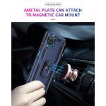 Wholesale Tech Armor Ring Stand Grip Case with Metal Plate for Samsung Galaxy A12 (Navy Blue)